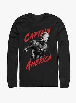 Marvel Avengers: Endgame High Contrast America Long Sleeve T-Shirt