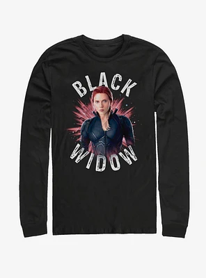 Marvel Avengers: Endgame Black Widow Burst Long Sleeve T-Shirt
