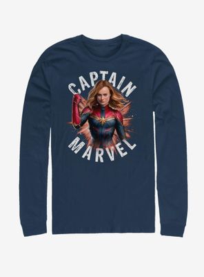 Marvel Avengers: Endgame Cap Burst Long Sleeve T-Shirt