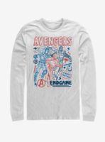 Marvel Avengers: Endgame Earths Mightiest Doodles Long Sleeve T-Shirt