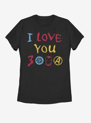 Marvel Avengers: Endgame Love 3000 Symbols Womens T-Shirt