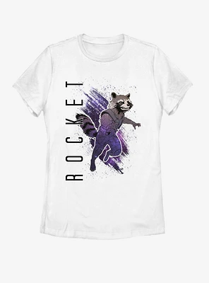 Marvel Avengers: Endgame Rocket Painted Womens T-Shirt