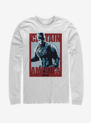 Marvel Avengers: Endgame Captain Poster Long Sleeve T-Shirt