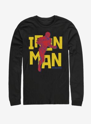 Marvel Avengers: Endgame Text Pop Iron Man Long Sleeve T-Shirt