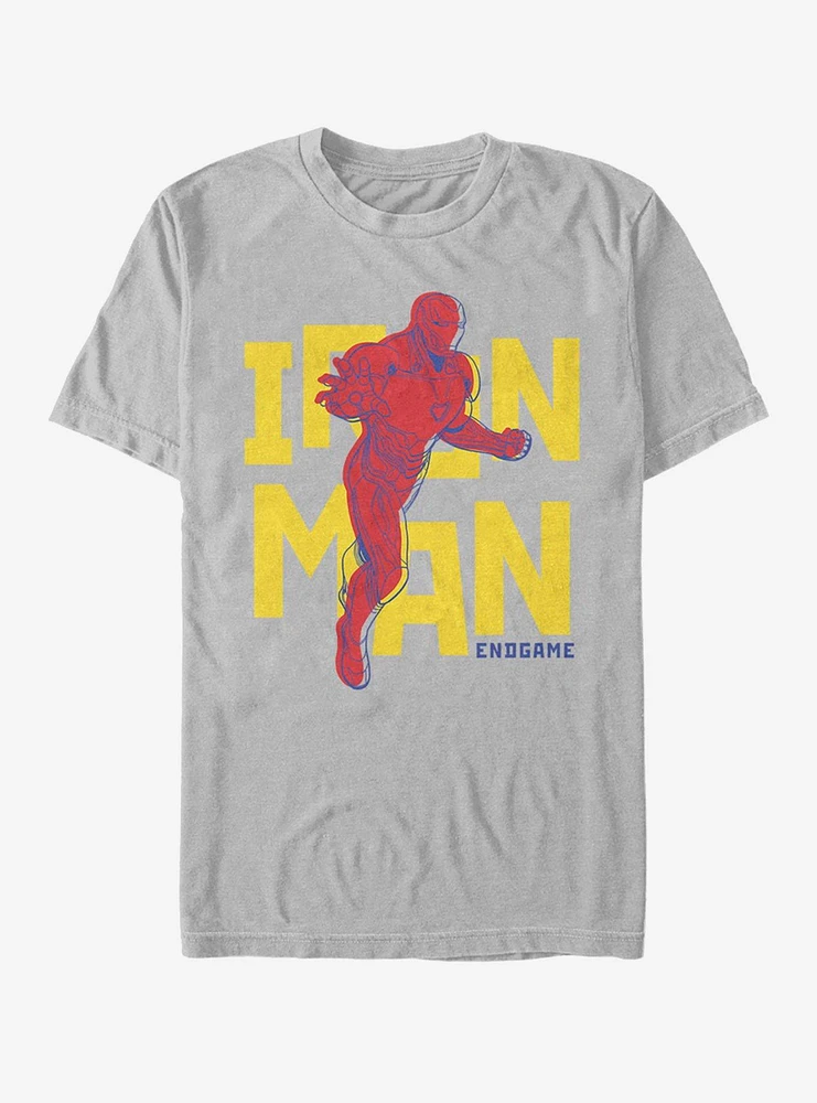 Marvel Avengers: Endgame Iron Man Text Pop T-Shirt