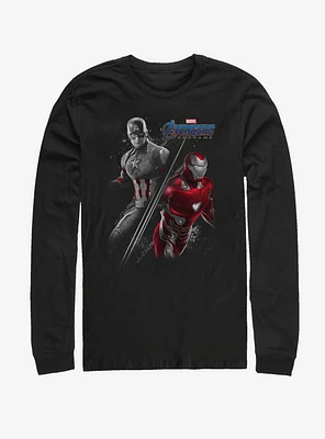 Marvel Avengers: Endgame Cap Ironman Long Sleeve T-Shirt