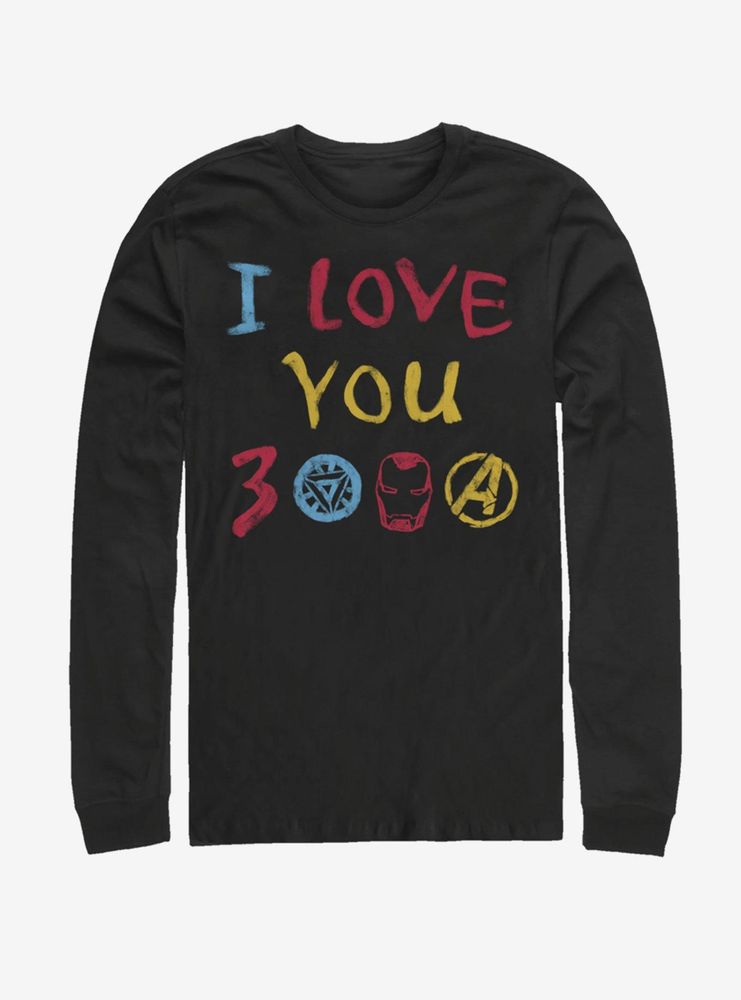 Marvel Avengers: Endgame Love You 3000 Symbols Long Sleeve T-Shirt