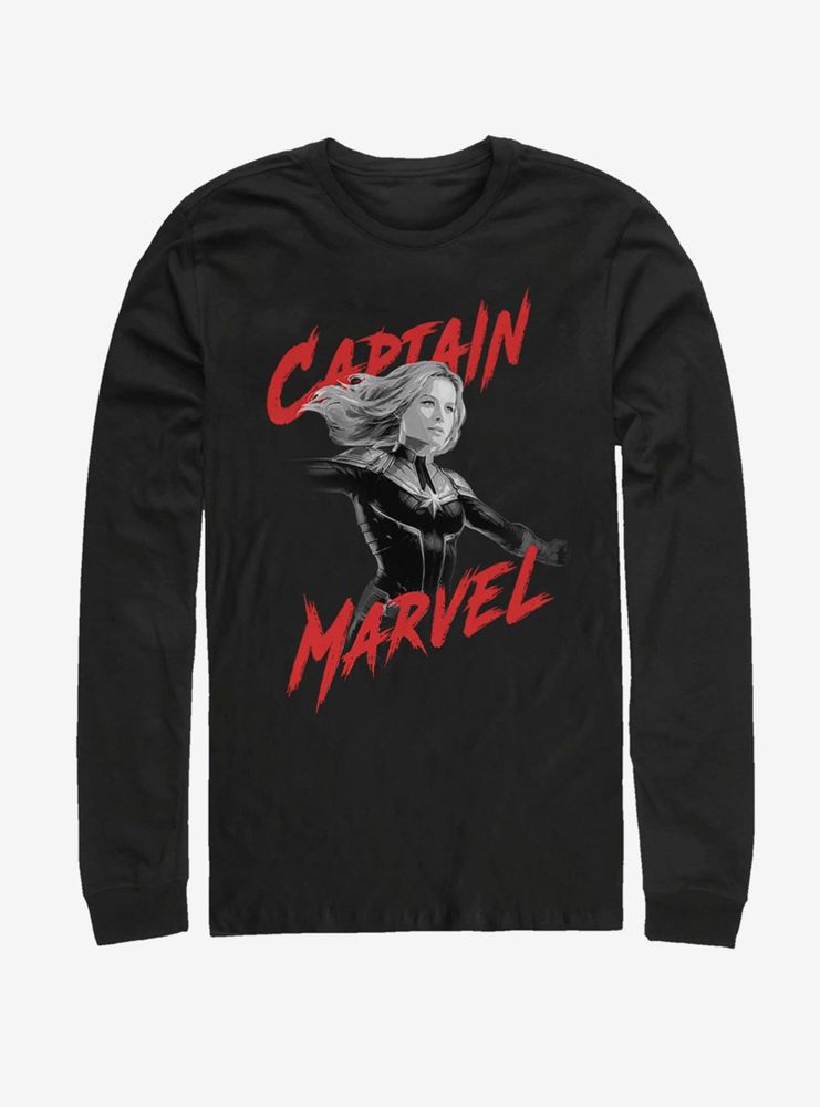 Marvel Avengers: Endgame High Contrast Captain Long Sleeve T-Shirt