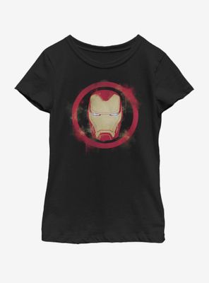 Marvel Avengers: Endgame Iron Man Spray Logo Youth Girls T-Shirt