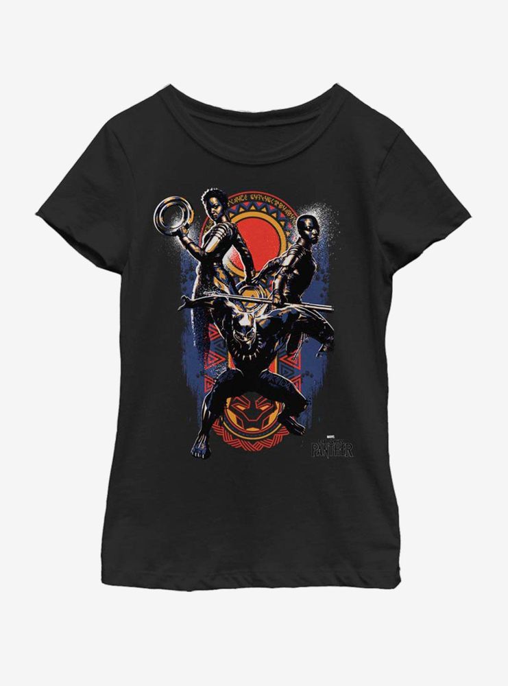 Marvel Black Panther Big Three Youth Girls T-Shirt