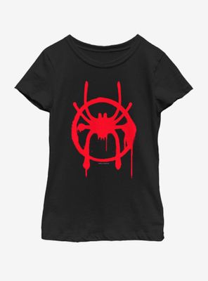 Marvel Spiderman Miles Symbol Youth Girls T-Shirt