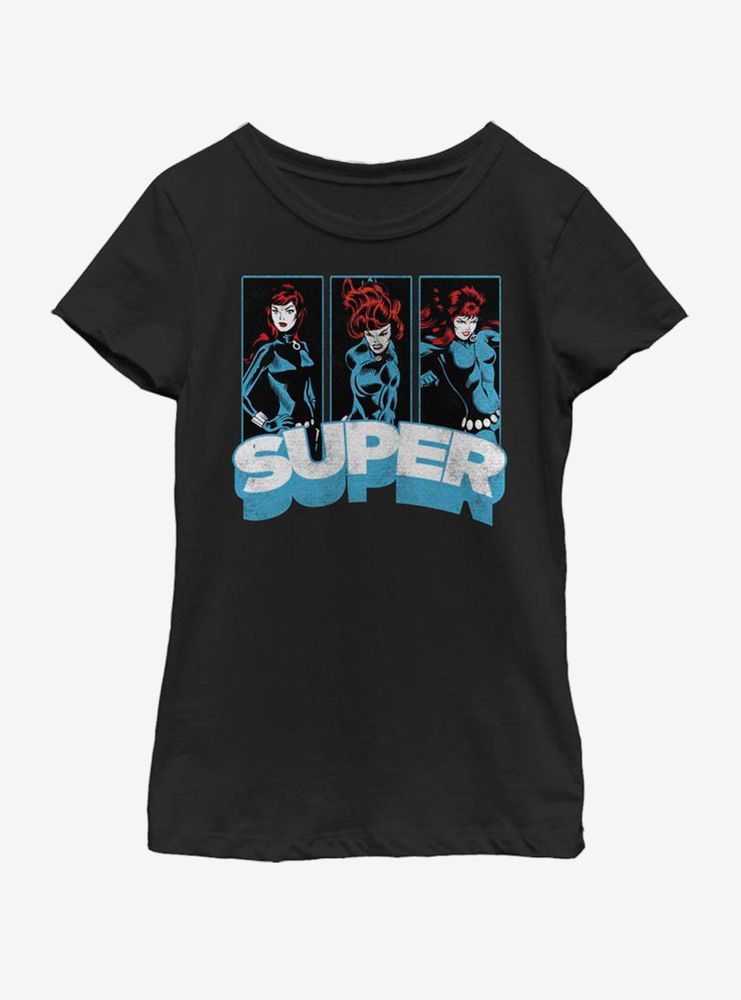 Marvel Black Widow Super Youth Girls T-Shirt