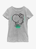 Nintendo Super Mario Yoshi Japanese Text Youth Girls T-Shirt