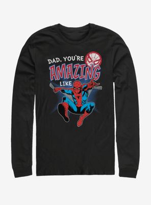 Marvel Spiderman Amazing Like Dad Long Sleeve T-Shirt