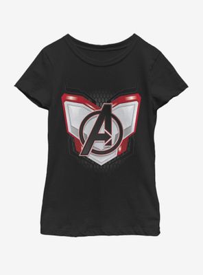 Marvel Avengers: Endgame Logo Armor Youth Girls T-Shirt