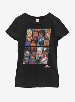 Marvel Box Shot Youth Girls T-Shirt