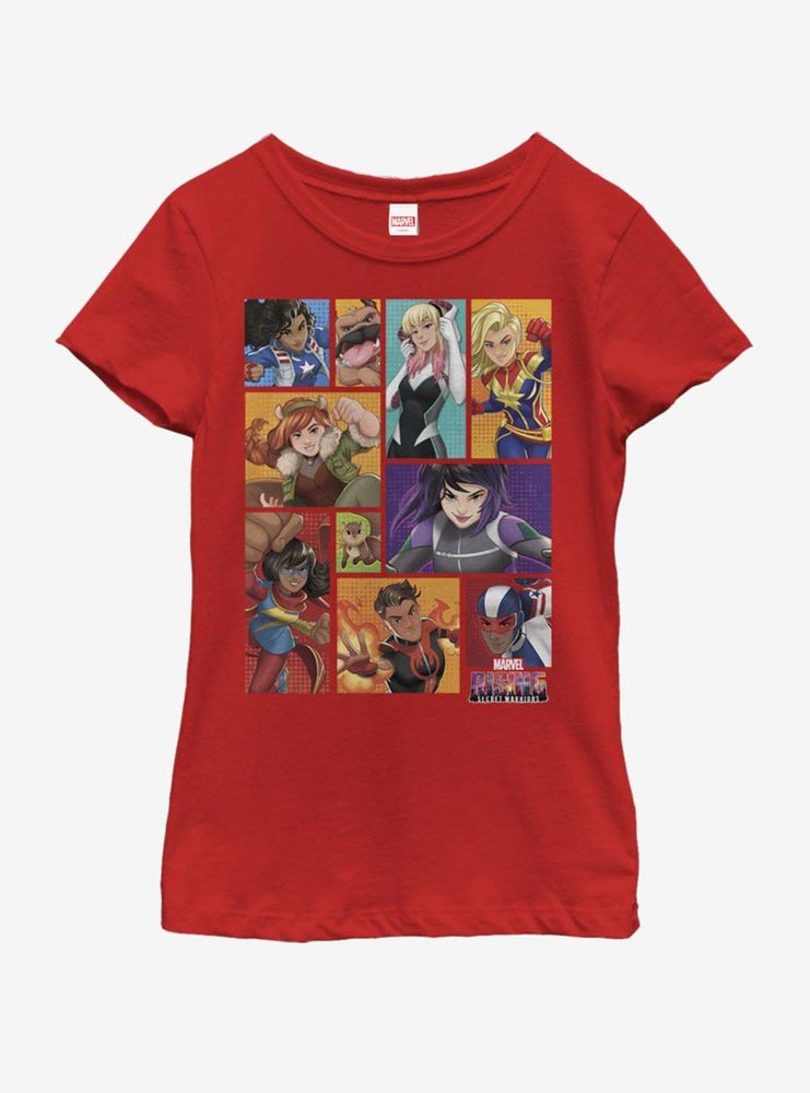 Marvel Group Blocks Youth Girls T-Shirt