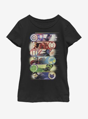 Marvel Avengers: Endgame Avengers Group Badge Youth Girls T-Shirt