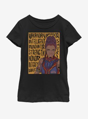 Marvel Black Panther Shuri Verbiage Youth Girls T-Shirt
