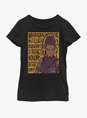 Marvel Black Panther Shuri Verbiage Youth Girls T-Shirt