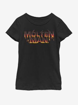 Marvel Spiderman Far From Home Molten Man Melt Youth Girls T-Shirt
