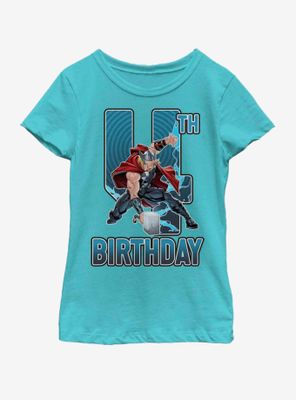 Marvel Thor 4th Bday Youth Girls T-Shirt