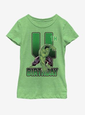 Marvel Hulk 4th Bday Youth Girls T-Shirt