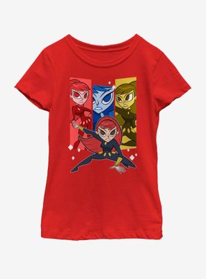 Marvel Black Widow Trio Youth Girls T-Shirt