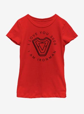 Marvel Avengers: Endgame Ironmans Heart Youth Girls T-Shirt