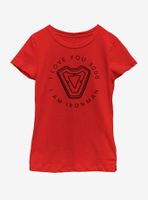 Marvel Avengers: Endgame Ironmans Heart Youth Girls T-Shirt