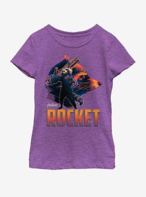 Marvel Guardians of the Galaxy Rocket Sil Youth Girls T-Shirt