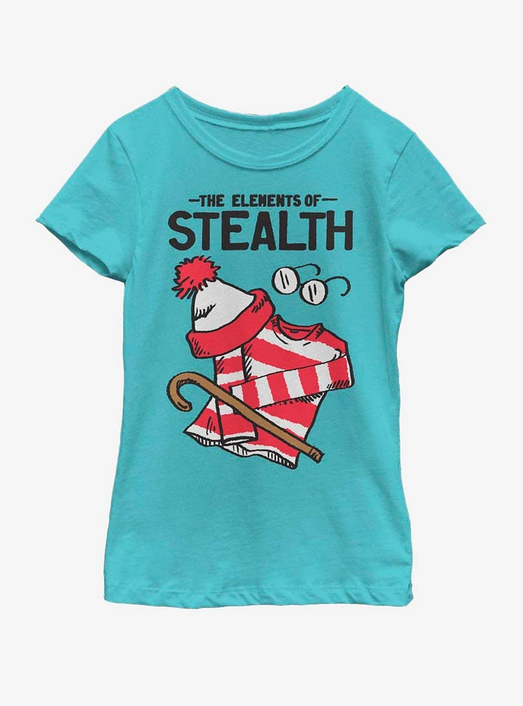 Where's Waldo Elements of Stealth Youth Girls T-Shirt