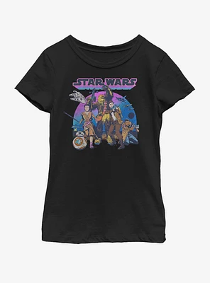 Star Wars Group Glow Youth Girls T-Shirt