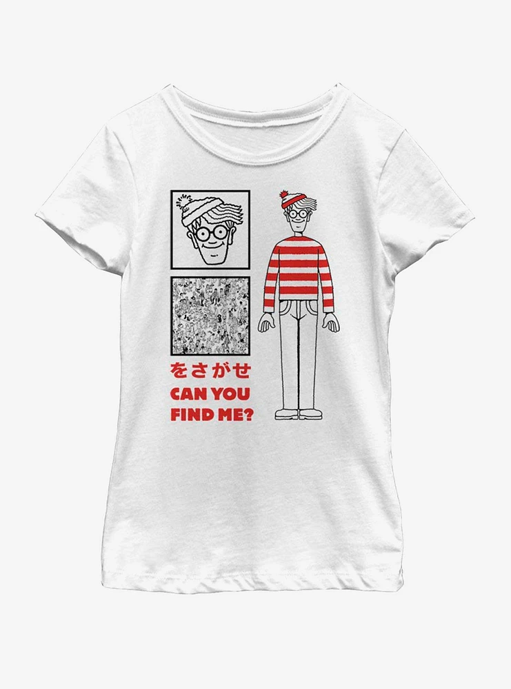Where's Waldo? Japanese Text Youth Girls T-Shirt