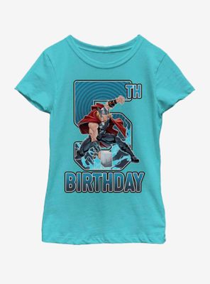 Marvel Thor 5th Bday Youth Girls T-Shirt