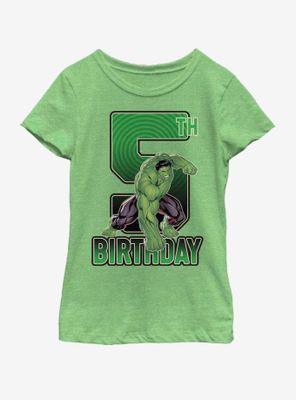 Marvel Hulk 5th Bday Youth Girls T-Shirt