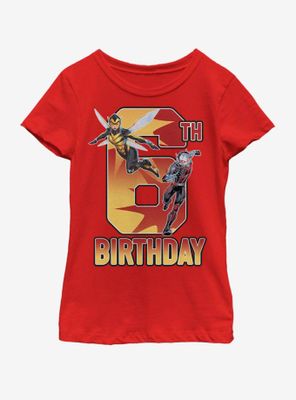 Marvel Antman Wasp Ant 6th Bday Youth Girls T-Shirt