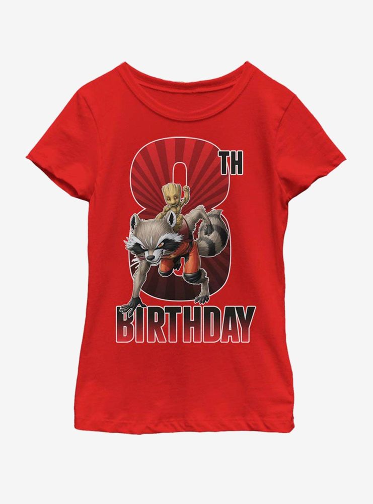 Marvel Guardians of the Galaxy Groot 8th Bday Youth Girls T-Shirt