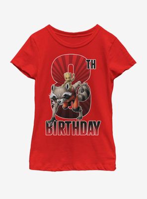 Marvel Guardians of the Galaxy Groot 8th Bday Youth Girls T-Shirt