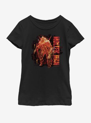 Marvel Spiderman Far From Home Molten Man Front Youth Girls T-Shirt