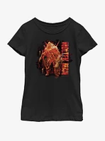 Marvel Spiderman Far From Home Molten Man Front Youth Girls T-Shirt