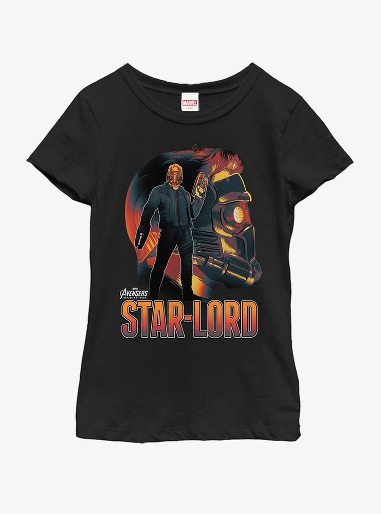 Marvel Guardians of the Galaxy Star-Lord Sil Youth Girls T-Shirt