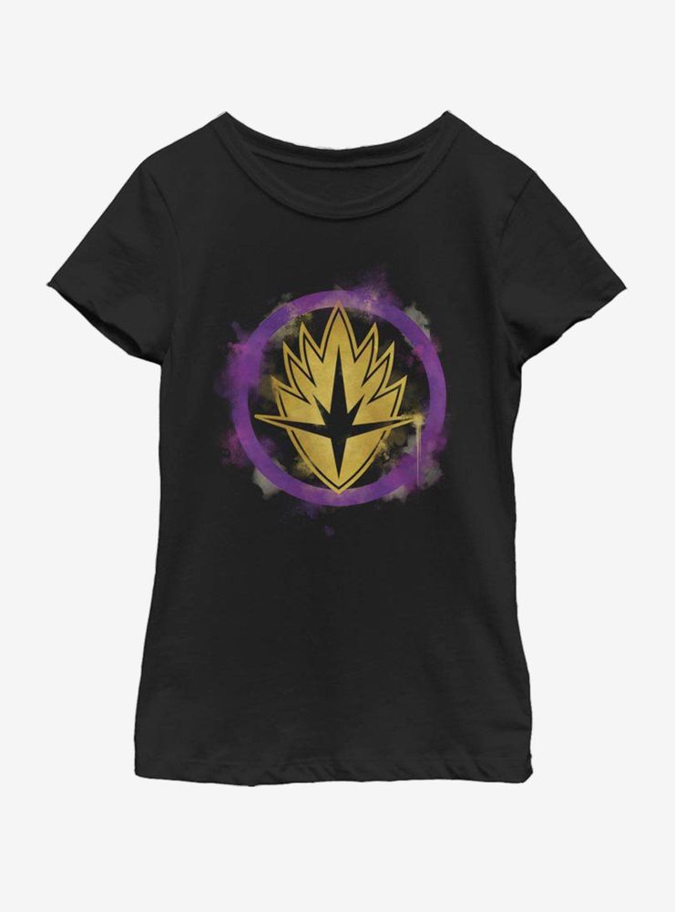 Marvel Avengers: Endgame Guardians Spray Logo Youth Girls T-Shirt