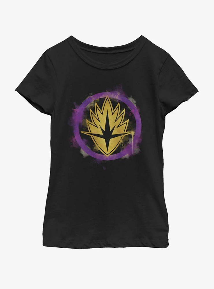 Marvel Avengers: Endgame Guardians Spray Logo Youth Girls T-Shirt
