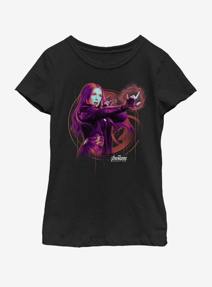 Marvel Avengers: Endgame Scarlet Witch Tech Youth Girls T-Shirt