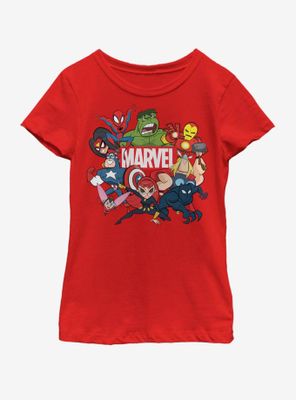 Marvel Group Retro Youth Girls T-Shirt