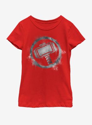 Marvel Avengers: Endgame Thor Spray Logo Youth Girls T-Shirt