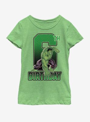 Marvel Hulk 6th Bday Youth Girls T-Shirt