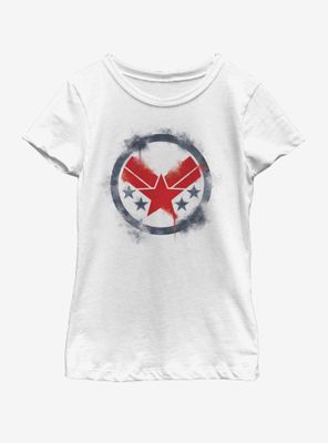 Marvel Avengers: Endgame War Machine Spray Logo Youth Girls T-Shirt