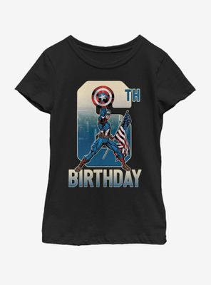 Marvel Captain America 6th Bday Youth Girls T-Shirt